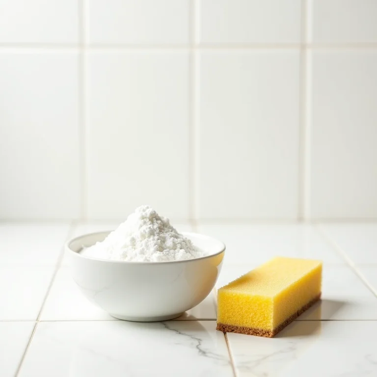 Bicarbonato de sódio em um recipiente, um abrasivo natural para a limpeza