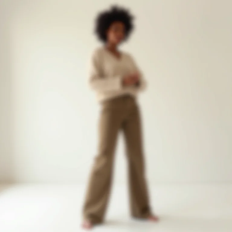 Calças de corte reto e bootcut para um visual equilibrado