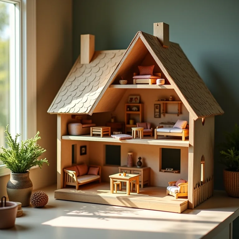 Casinha de boneca feita de embalagem longa vida.