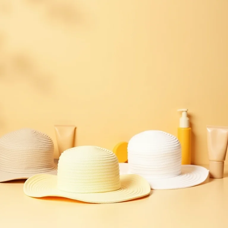 Chapéus de sol e protetor solar para proteção solar eficaz