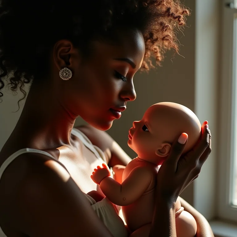 Consultora de amamentação demonstrando técnica