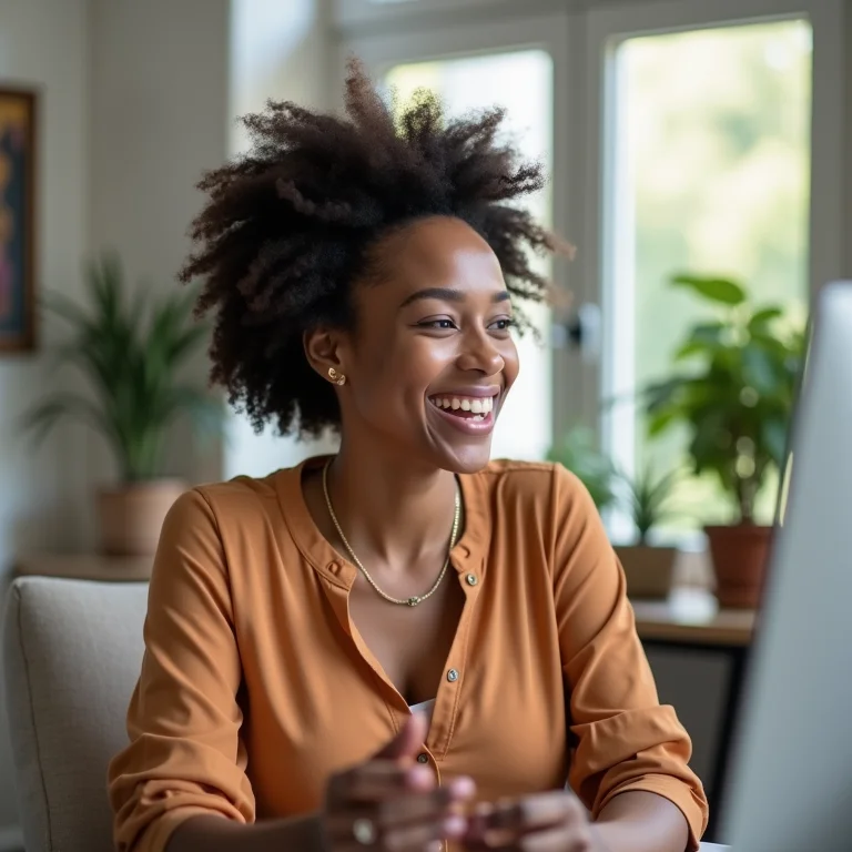 Consultora de amamentação em videochamada