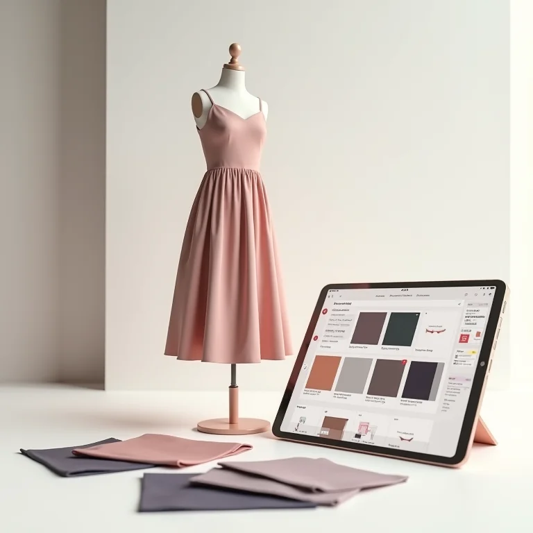 Design digital de roupas e prototipagem 3D.