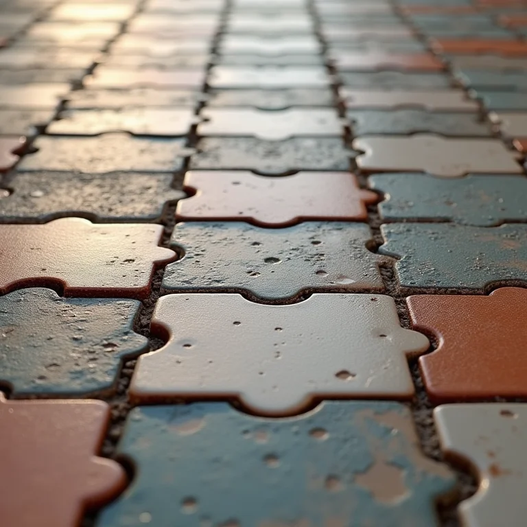 Diferentes tamanhos de ladrilhos hidráulicos