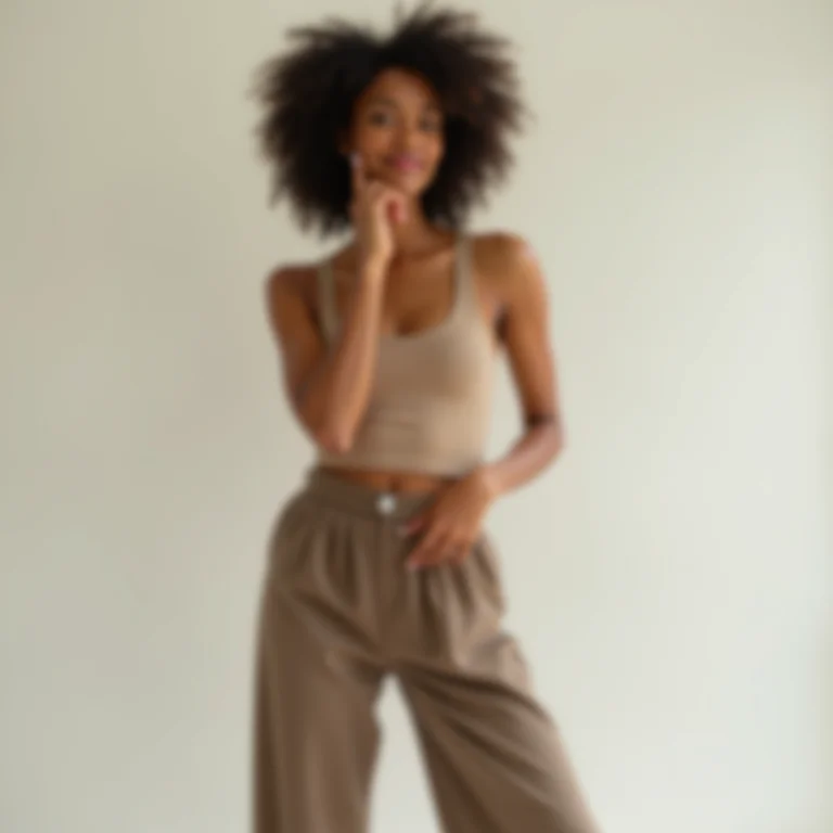 Look monocromático com calças: elegância e simplicidade