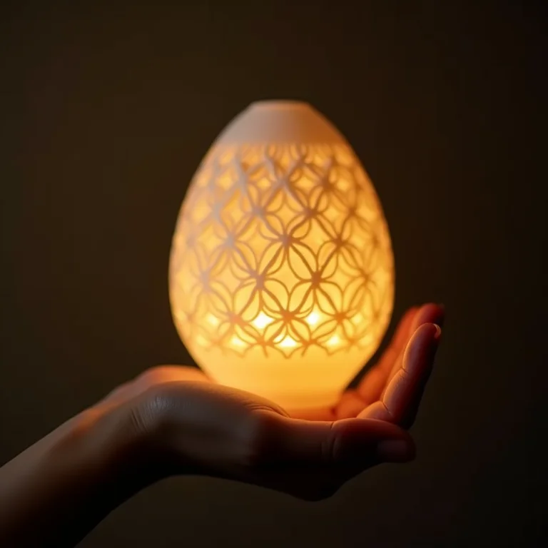 Luminária de PVC DIY com entalhes geométricos