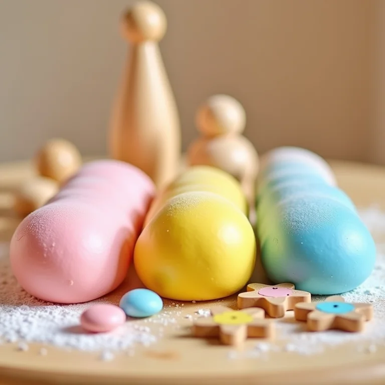 Massinha caseira colorida para bebês