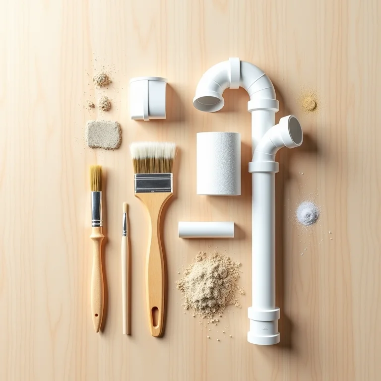 Materiais acessíveis para luminária de PVC DIY