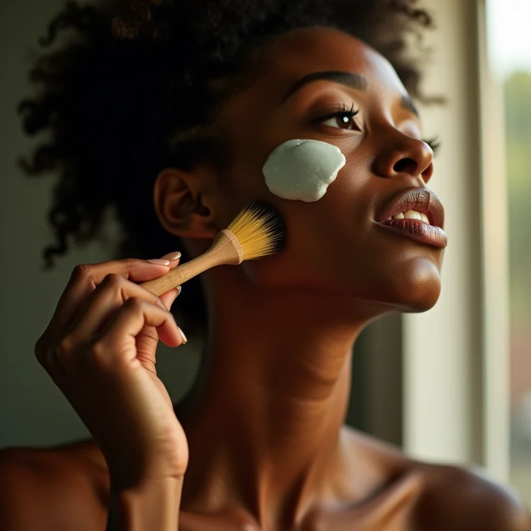 Mulher diversa aplicando máscara de umectação no cabelo