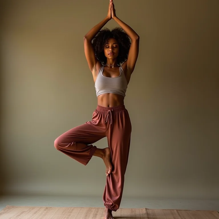 Postura da Árvore (Vrikshasana) para equilíbrio e concentração