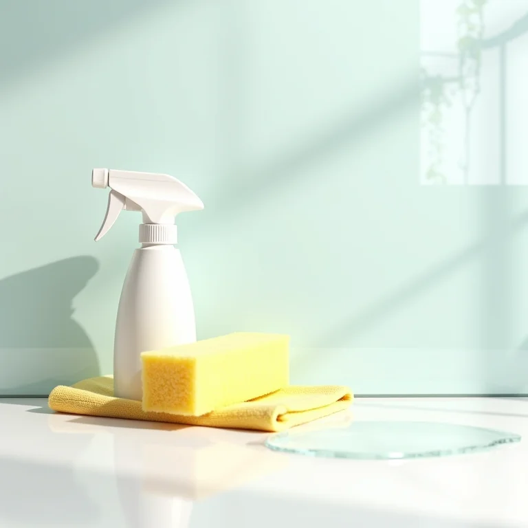 Produtos de limpeza organizados para demonstrar a solução caseira para o box