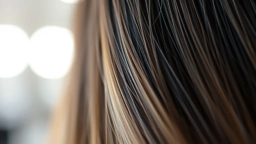 Descoloração de cabelo escuro em salão de beleza no Brasil.