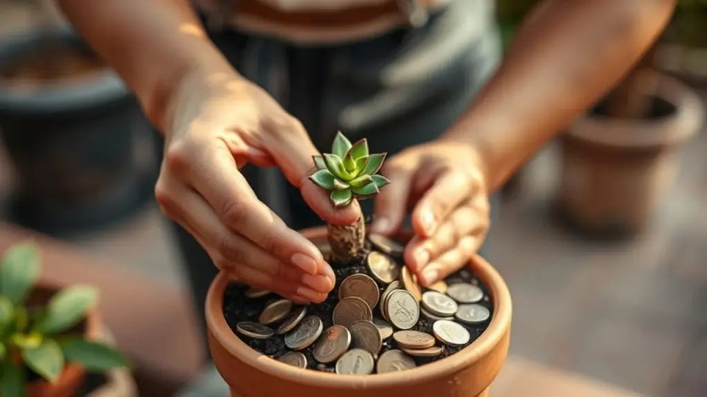 Plantando poupança. Cultive a sua independência financeira.
