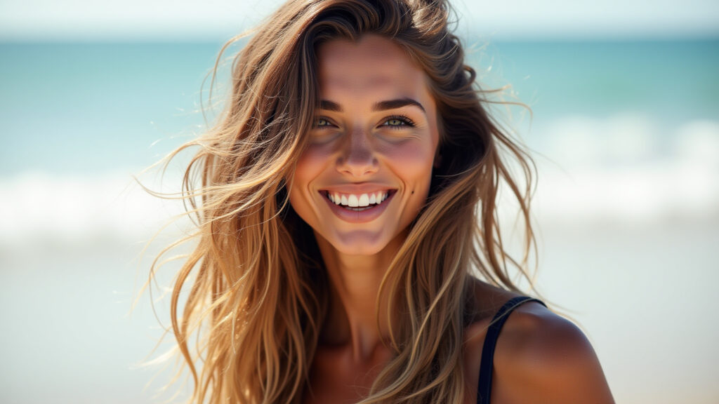 Corte em camadas longas repicado com spray de sal.