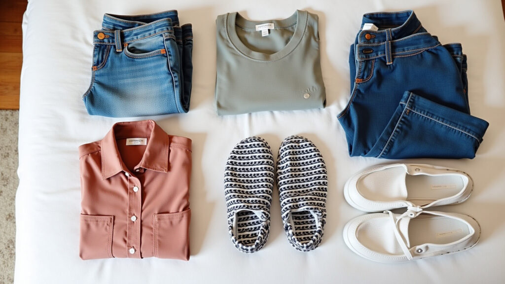 Looks planejados para cada dia da viagem.