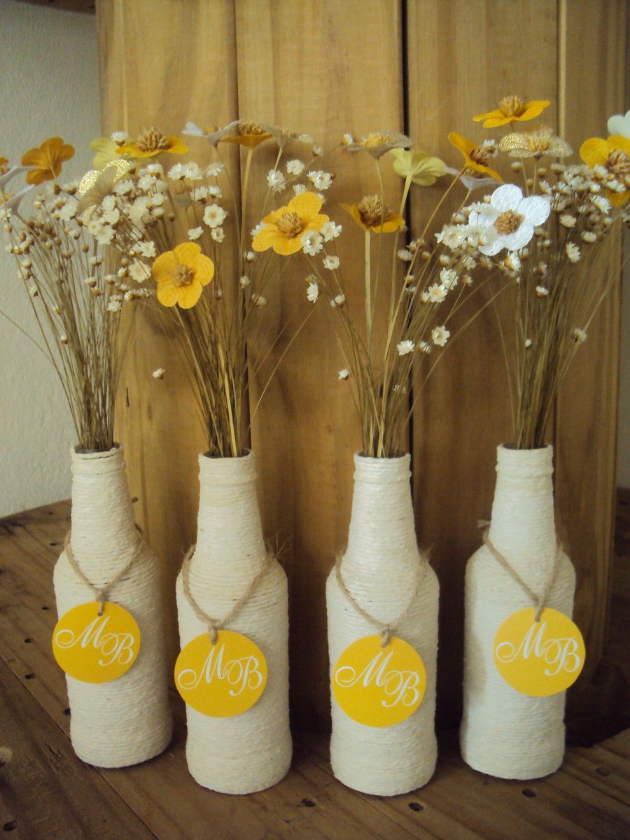 Decoração De Garrafas De Vidro