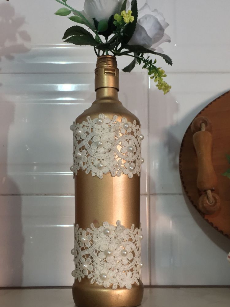 Decoração De Garrafas De Vidro