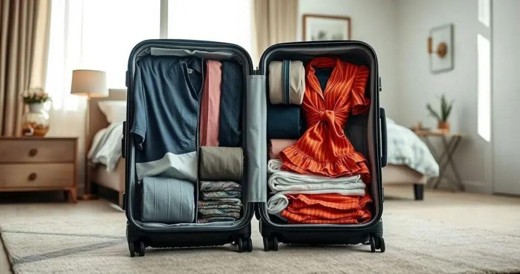 como dobrar roupas para viagem otimizar espaço