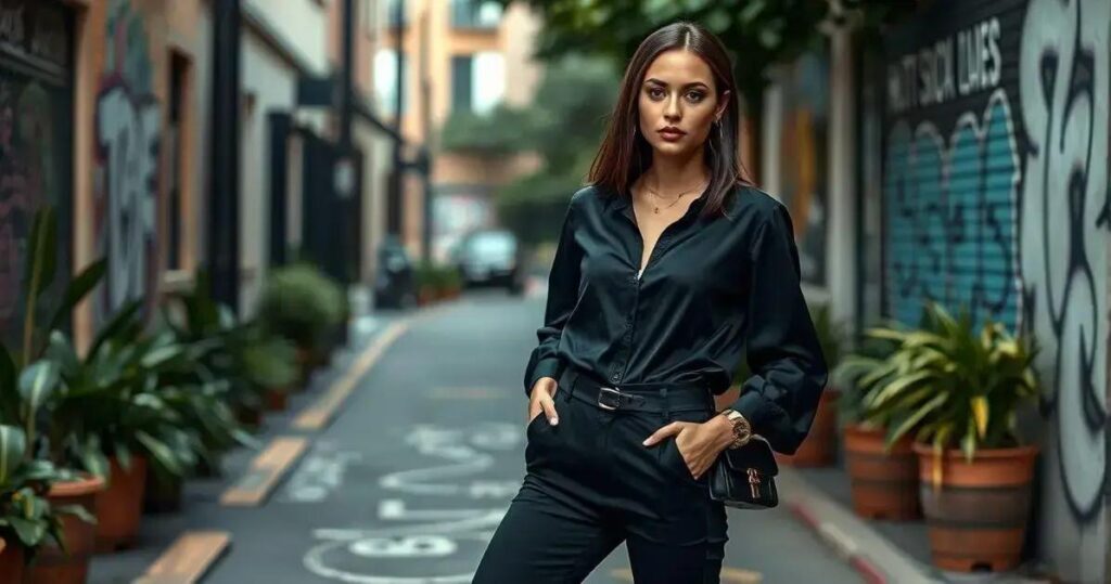 look todo preto como deixar interessante