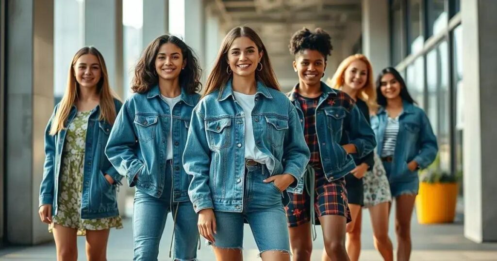looks com jaqueta jeans clara oversized