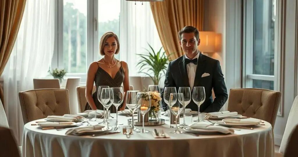roupa para jantar formal empresa