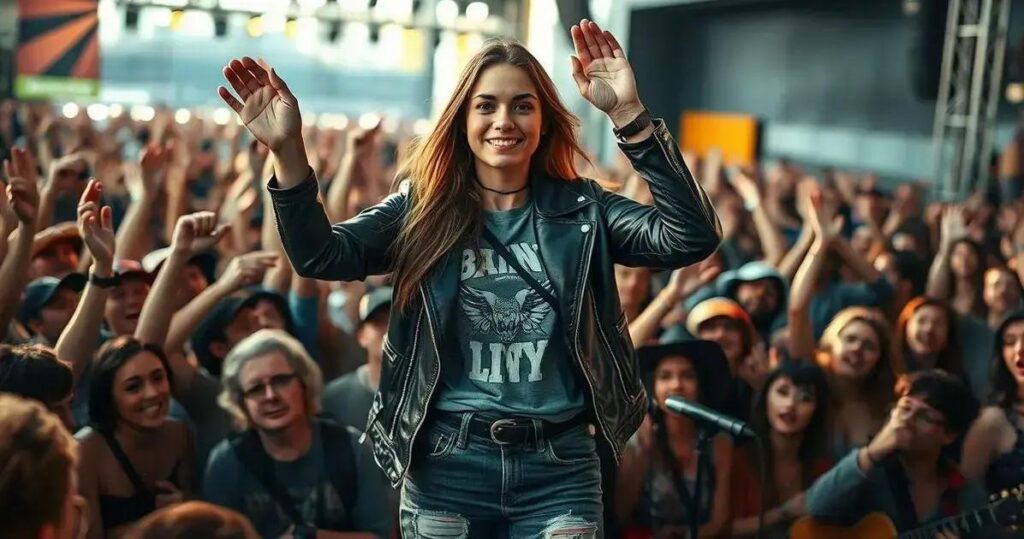 roupa para show de rock