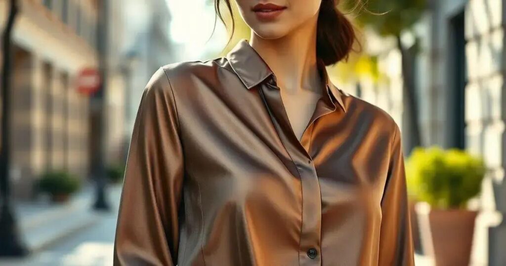 blusas de seda como usar