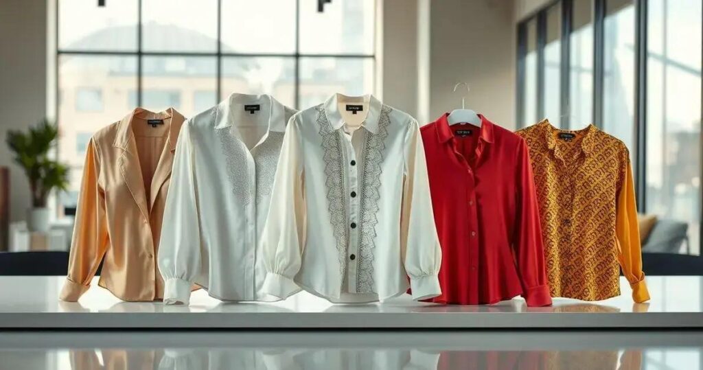 blusas femininas elegantes para trabalho