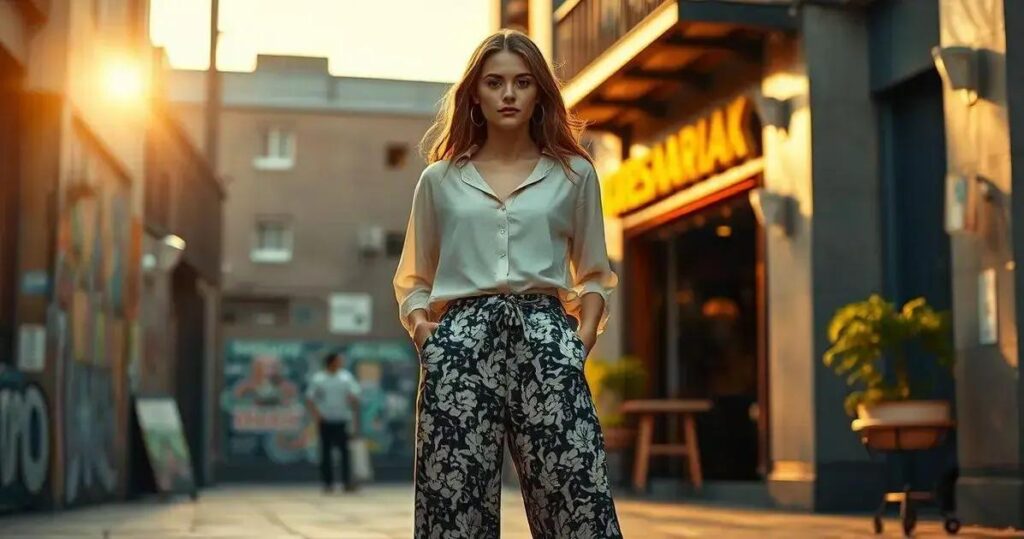 calça pantalona como usar