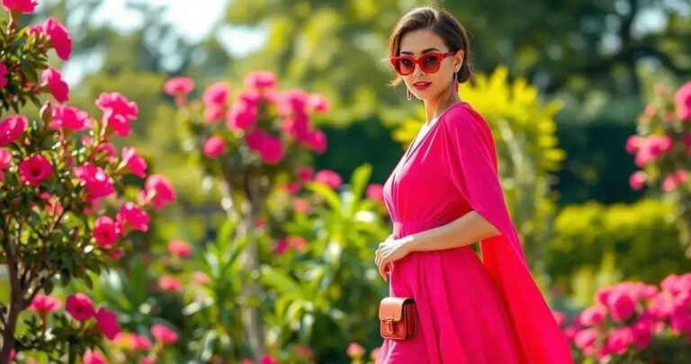 como combinar look rosa e vermelho