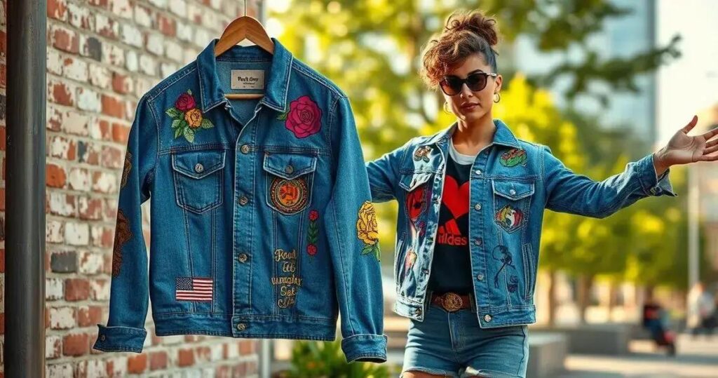 como customizar uma jaqueta jeans velha