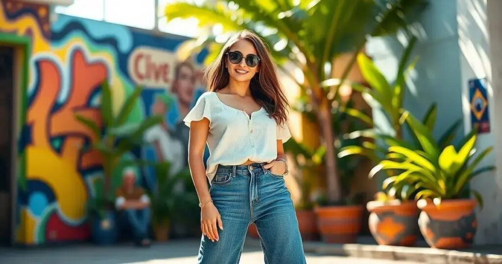 como usar wide leg jeans se sou baixinha