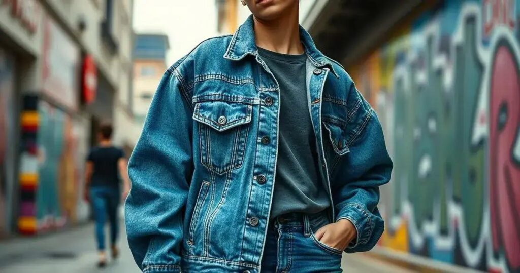 jaqueta jeans oversized