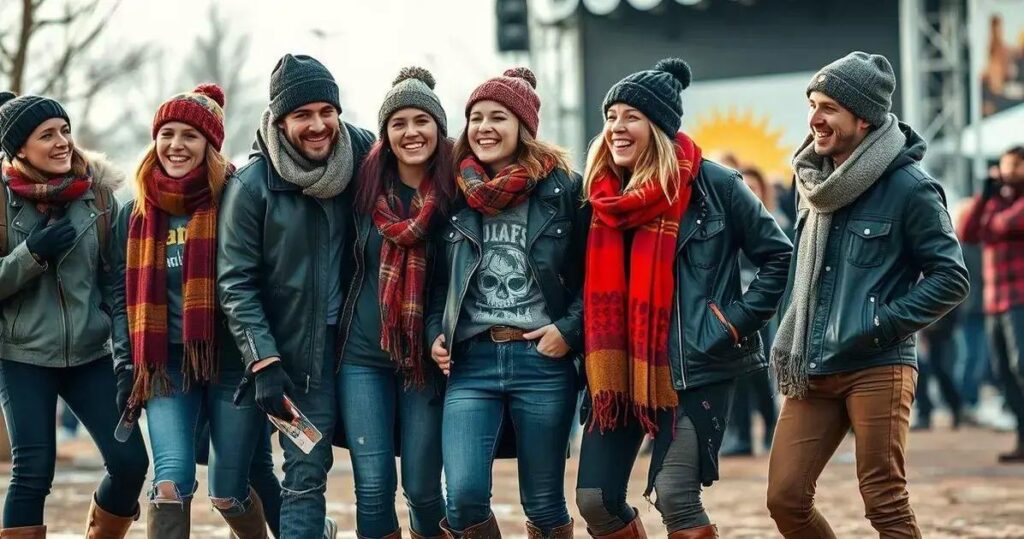 look para festival de rock inverno feminino