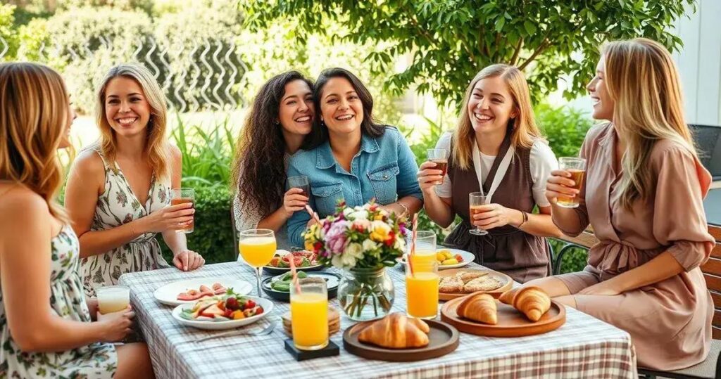 look para um brunch com amigas no domingo