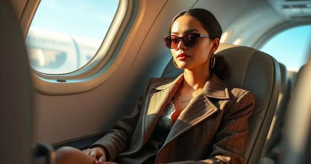 looks para viagem de avião longas