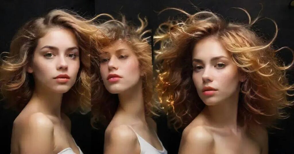 luzes no cabelo