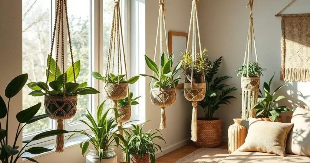 macramê para vasos de plantas