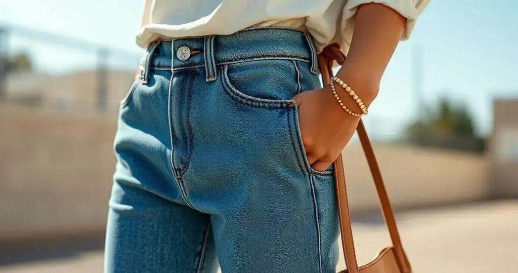 moda evangélica saias jeans abaixo do joelho