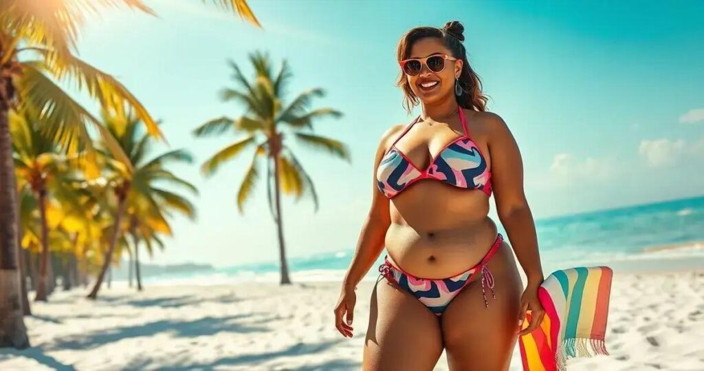 moda praia plus size 2026