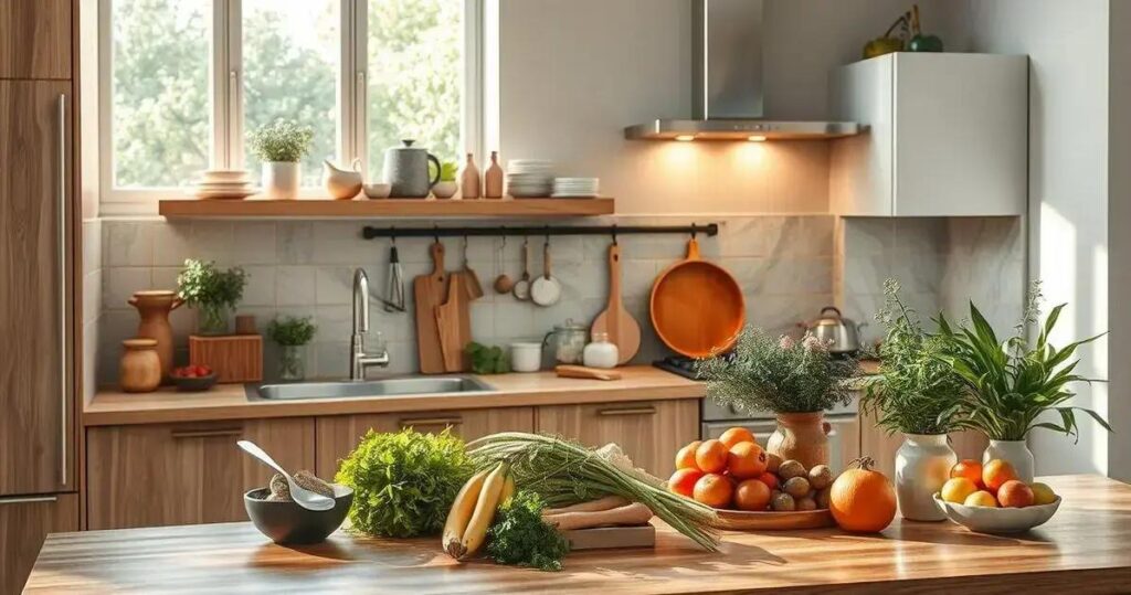 organização da cozinha