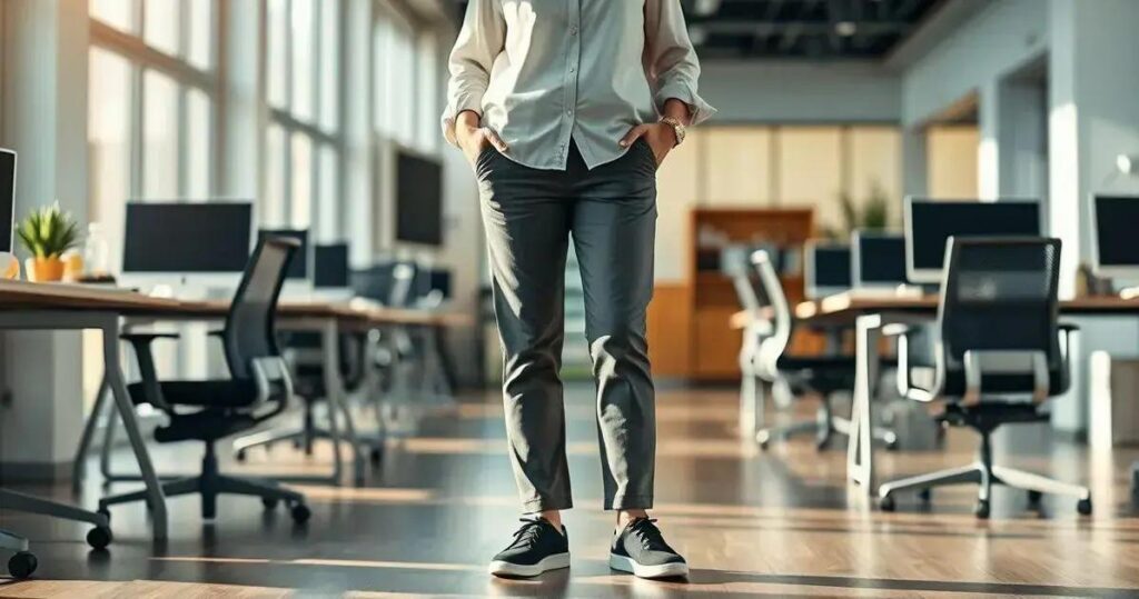 roupa para quem trabalha em pé