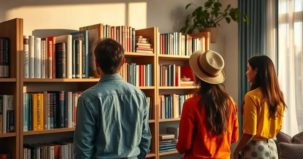 como decorar estante de livros