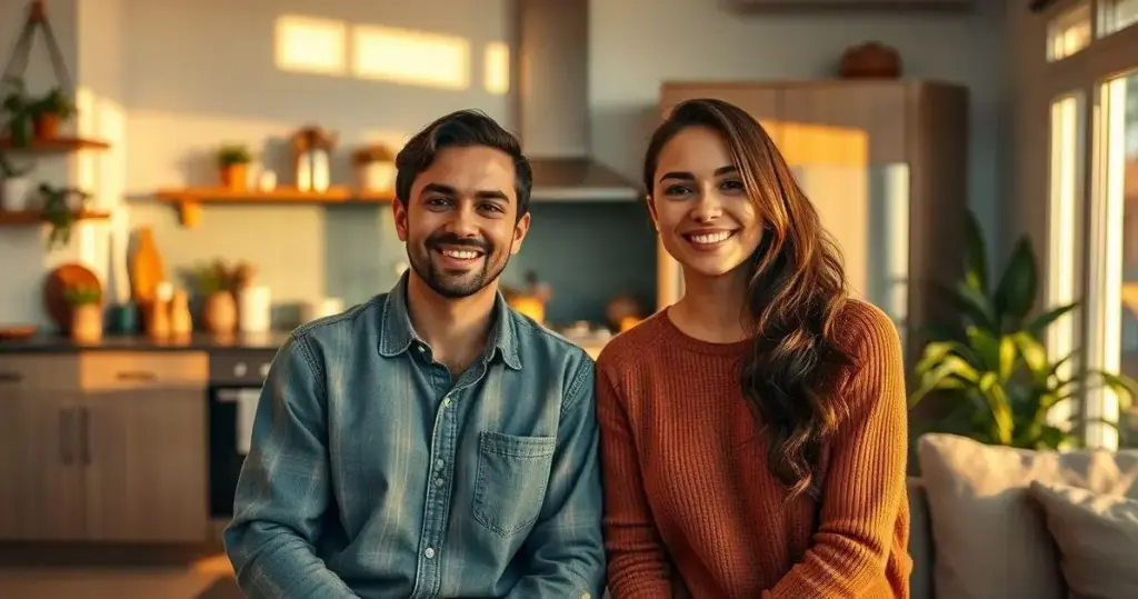 cozinha americana com sala pequena