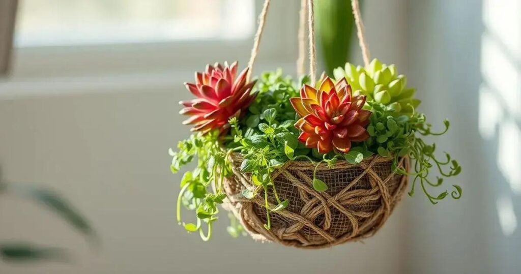 kokedama com suculentas