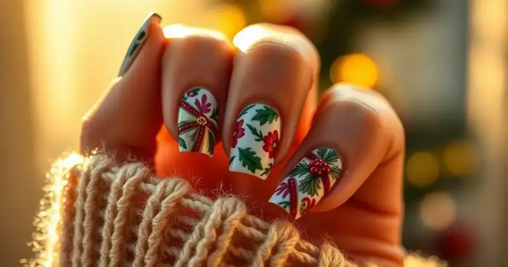 unhas de natal
