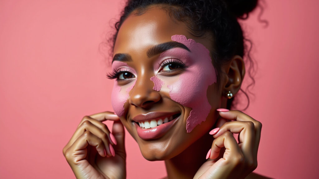 Woman with vibrant pink money piece highlights, bold style, professional photography, 8K quality, Mechas 'money piece' rosa vibrante.
