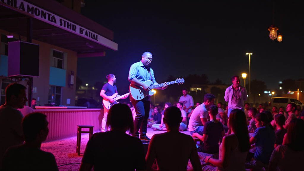 Aracaju nightlife, Orla. Illuminated, 8K, professional photography, bars, natural lighting, Noite animada na Orla de Atalaia, em Aracaju.