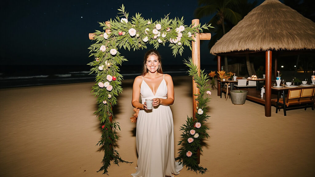 Beach wedding in Trancoso, Bahia. Rustic decor, tropical flowers, party under the stars, luxury Casamento em Trancoso, Bahia: Decoração rústica e festa sob as estrelas.