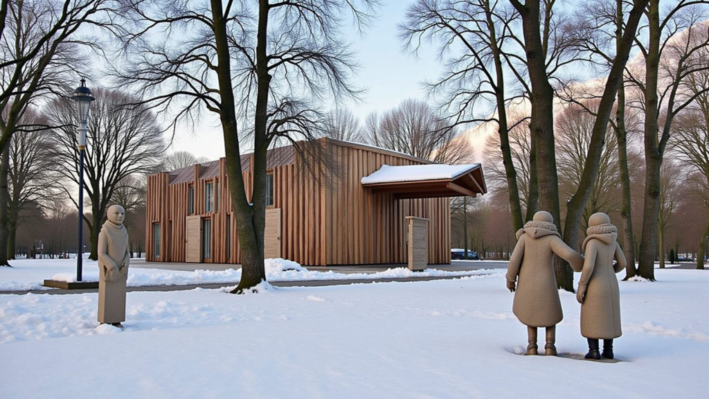 Felicia Leirner Museum in winter, Campos do Jordão, professional photography, 8K quality, Museu Felícia Leirner em Campos do Jordão no inverno.